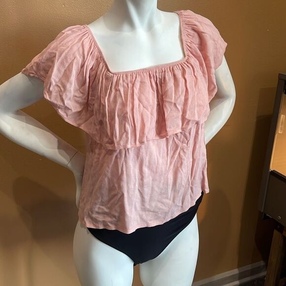 Honey Punch Off The Shoulder light pink Top size small - Picture 4 of 10